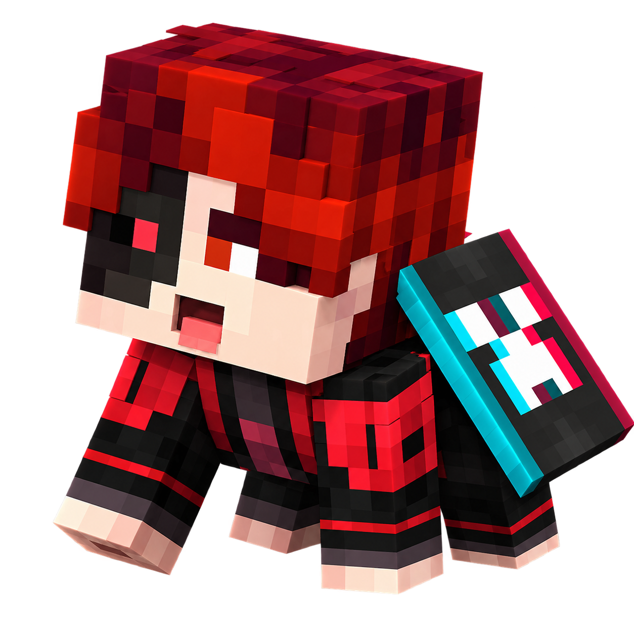 Macronux character with a shield